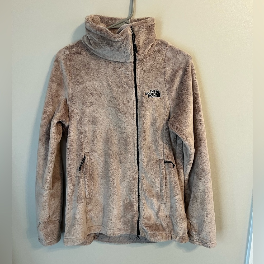 North face fleece jacket w/ asymmetrical zipper